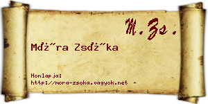 Móra Zsóka névjegykártya